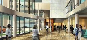 BHMC-LR rendering lobby People walking in a lobby